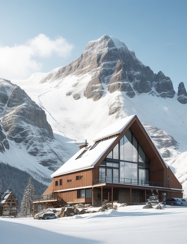 山に馴染んだ建築