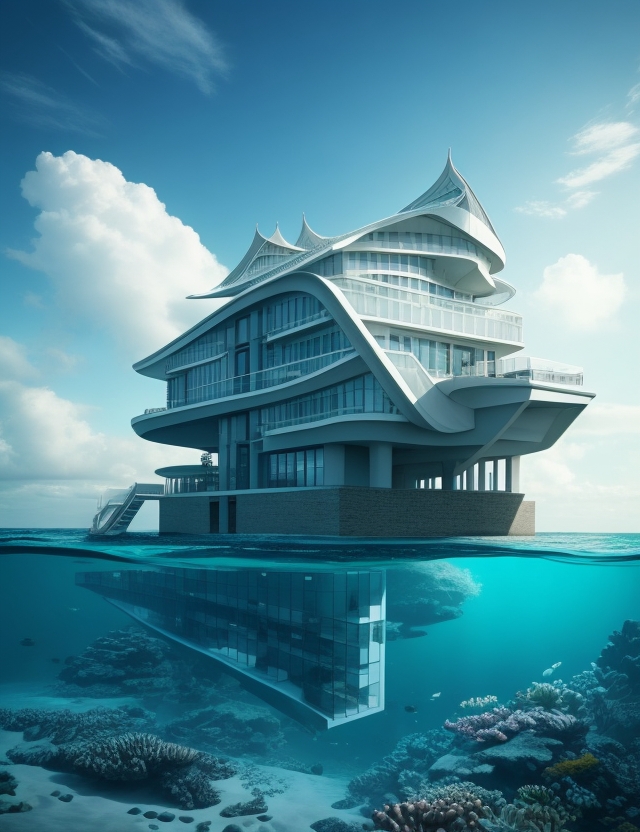 海に馴染んだ建築